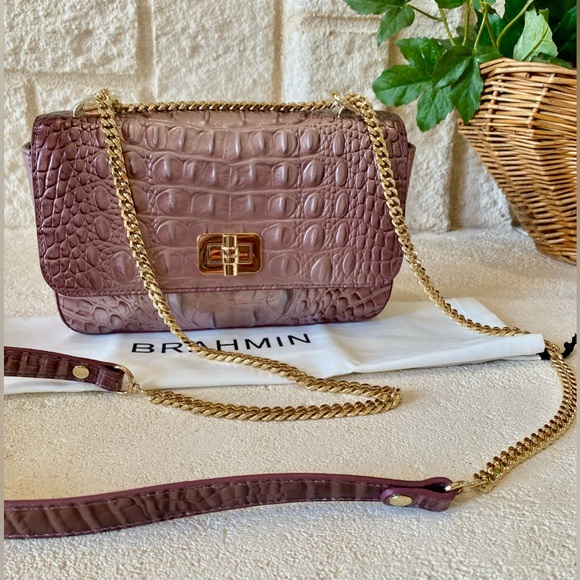 🌸MELLOW ROSE Melbourne “ROSA” Brahmin CROSSBODY/SHOULDER BAG - Picture 13 of 16